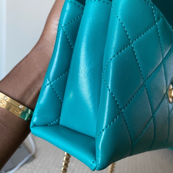 SOLD Chanel Lambskin Top Handle Mini Bag - Picture 7 of 8